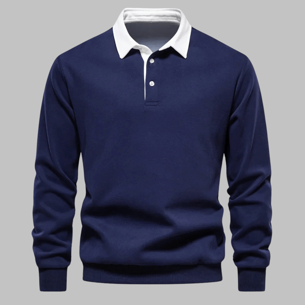 Style™ | Stilfuld afslappet polosweatshirt - TALARIS AARHUS