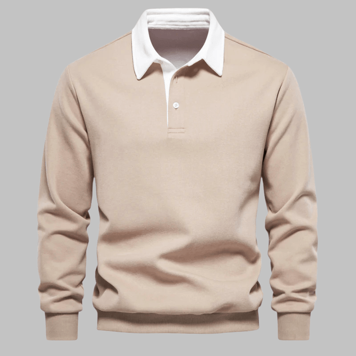 Style™ | Stilfuld afslappet polosweatshirt - TALARIS AARHUS