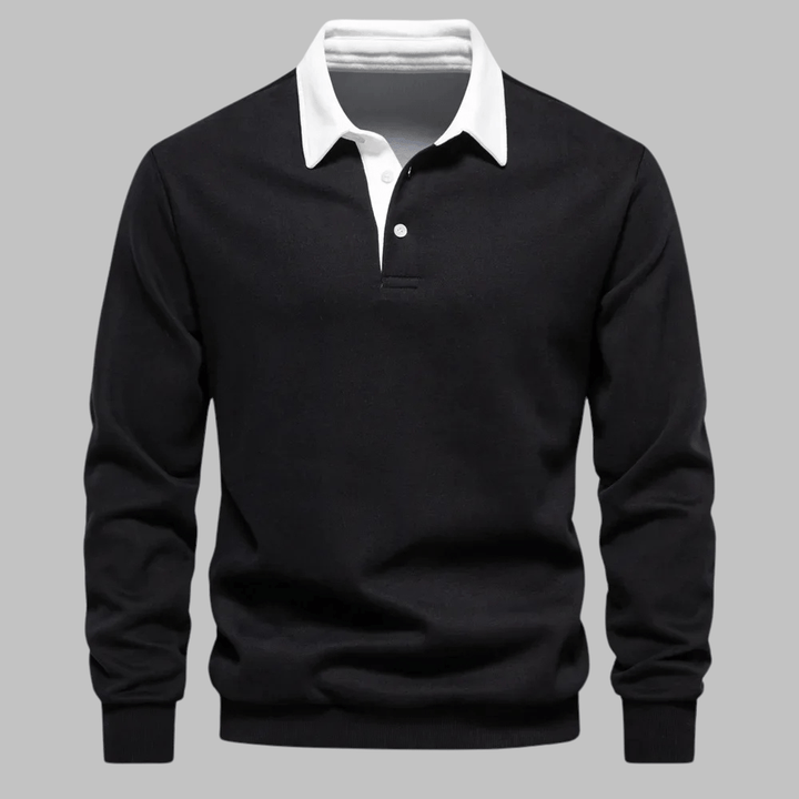 Style™ | Stilfuld afslappet polosweatshirt - TALARIS AARHUS