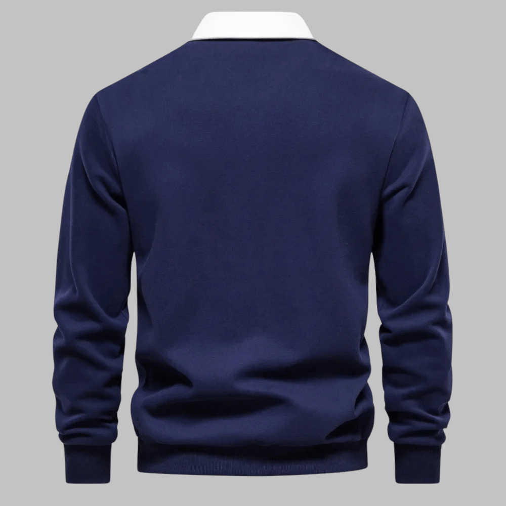 Style™ | Stilfuld afslappet polosweatshirt - TALARIS AARHUS