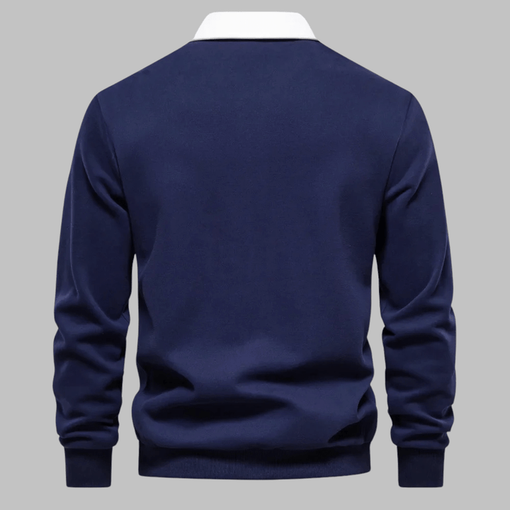 Style™ | Stilfuld afslappet polosweatshirt - TALARIS AARHUS