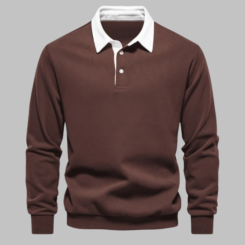 Style™ | Stilfuld afslappet polosweatshirt - TALARIS AARHUS