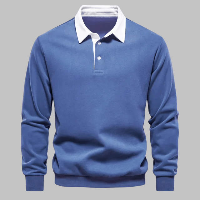 Style™ | Stilfuld afslappet polosweatshirt - TALARIS AARHUS