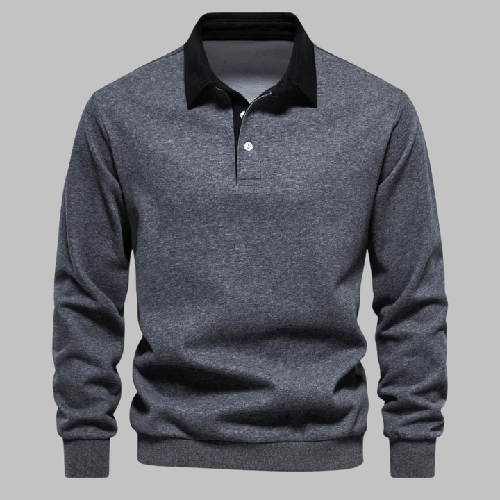 Style™ | Stilfuld afslappet polosweatshirt - TALARIS AARHUS